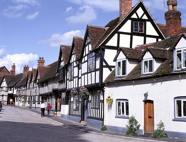 Timber-framed Tudor buildings in Mill Street, Warwick