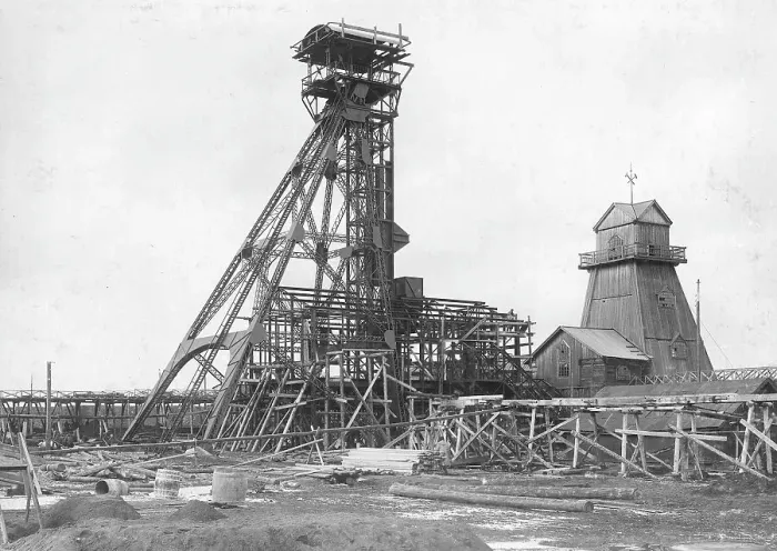 Framed Print : Timber Storehouse, 1911. Creator: Kozlov Framed Print : Timber Storehouse, 1911. Creator: Kozlov