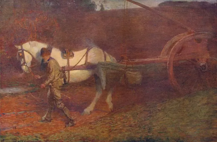 Framed Print : The Timber Wagon, c1906. Artist: Joseph Walter West Framed Print : The Timber Wagon, c1906. Artist: Joseph Walter West