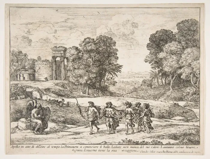 Framed Print : Time, Apollo and the Seasons, 1662. Creator: Claude Lorrain Framed Print : Time, Apollo and the Seasons, 1662. Creator: Claude Lorrain