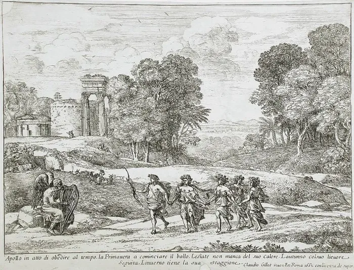 Framed Print : Time, Apollo, and the Seasons, 1662. Creator: Claude Lorrain Framed Print : Time, Apollo, and the Seasons, 1662. Creator: Claude Lorrain