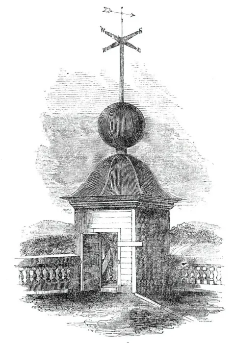 Framed Print : The Time Ball, Royal Observatory, Greenwich, Fig. 2, 1845. Creator: Unknown Framed Print : The Time Ball, Royal Observatory, Greenwich, Fig. 2, 1845. Creator: Unknown