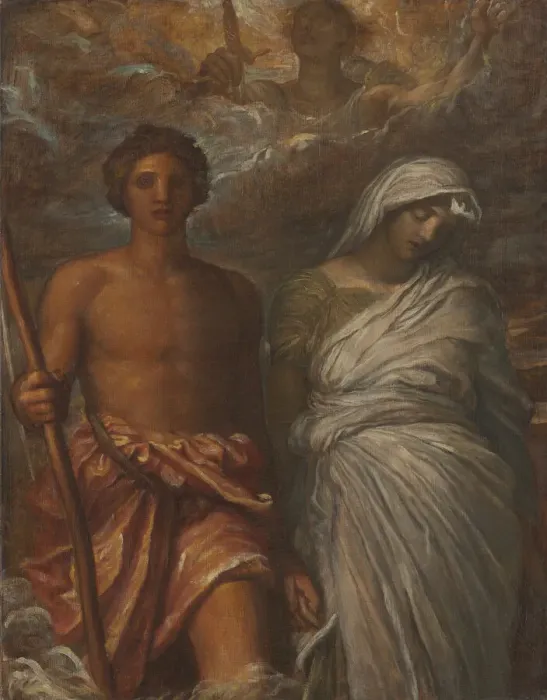 Framed Print : Time, Death and Judgment, 1866. Creator: George Frederick Watts Framed Print : Time, Death and Judgment, 1866. Creator: George Frederick Watts