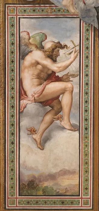 Framed Print : Time of Decision (Kairos), c. 1544. Artist: Rossi, Francesco, de (1510-1563) Framed Print : Time of Decision (Kairos), c. 1544. Artist: Rossi, Francesco, de (1510-1563)