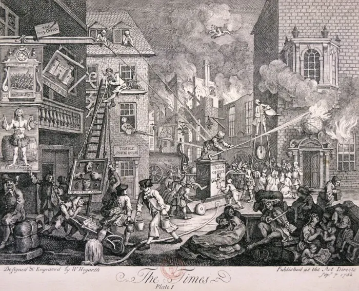 Framed Print : The Times, 1762. Artist: William Hogarth Framed Print : The Times, 1762. Artist: William Hogarth
