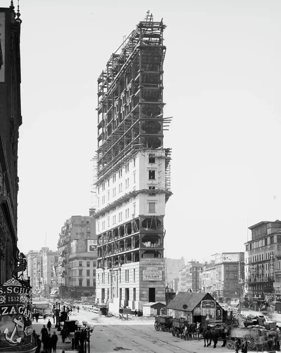 Framed Print : Times Building under construction, New York, N.Y. ca 1904. Creator: Unknown Framed Print : Times Building under construction, New York, N.Y. ca 1904. Creator: Unknown