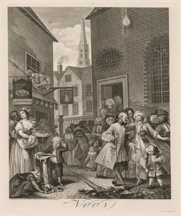 Framed Print : The Four Times of Day: Noon, 1738. Creator: William Hogarth (British, 1697-1764) Framed Print : The Four Times of Day: Noon, 1738. Creator: William Hogarth (British, 1697-1764)
