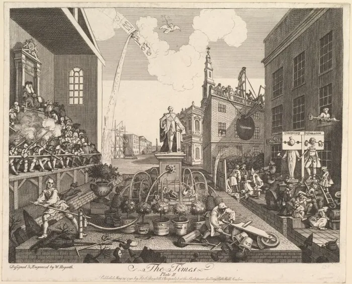 Framed Print : The Times, Plate 2, May 29, 1790. Creator: William Hogarth Framed Print : The Times, Plate 2, May 29, 1790. Creator: William Hogarth