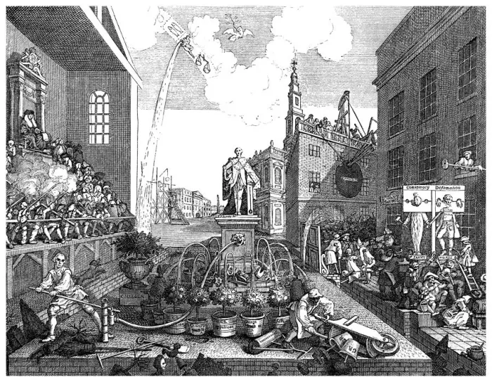 Framed Print : The Times, plate II, c1762 (1895) Framed Print : The Times, plate II, c1762 (1895)