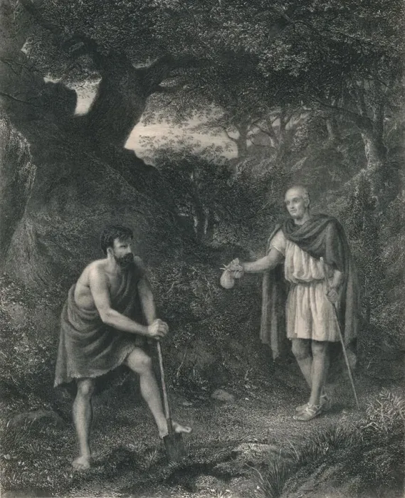 Framed Print : Timon and Flavius (Timon of Athens), c1870. Artist: Charles Cousen Framed Print : Timon and Flavius (Timon of Athens), c1870. Artist: Charles Cousen