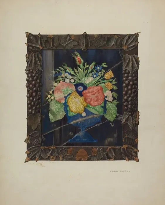 Framed Print : Tin Foil Still Life and Frame, c. 1941. Creator: John Koehl Framed Print : Tin Foil Still Life and Frame, c. 1941. Creator: John Koehl