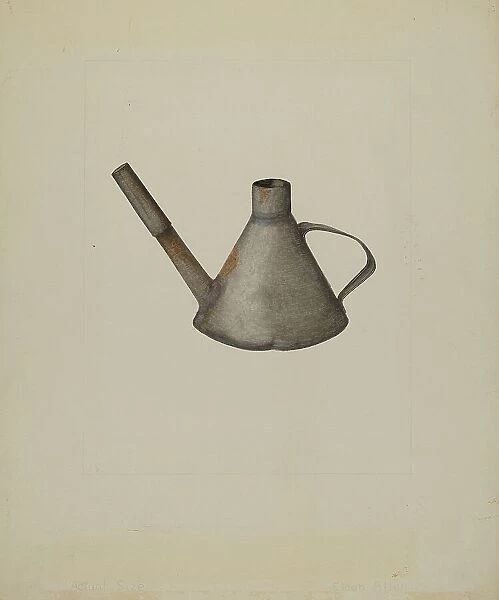 Tin Lamp, c. 1938. Creator: Eldon Allen