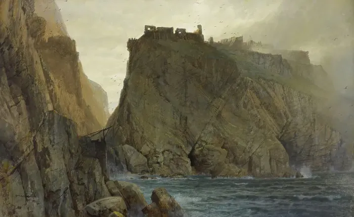 Framed Print : Tintagel on the Cornish Coast, 1879. Creator: William Trost Richards Framed Print : Tintagel on the Cornish Coast, 1879. Creator: William Trost Richards