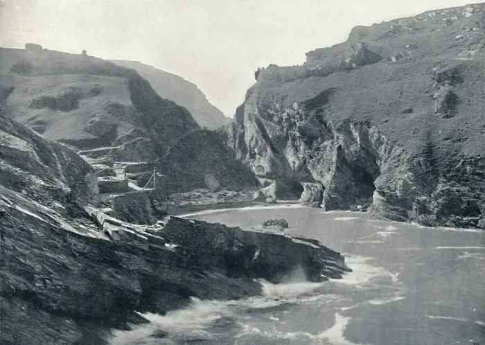Framed Print : Tintagel - Showing King Arthurs Castle, 1895 Framed Print : Tintagel - Showing King Arthurs Castle, 1895
