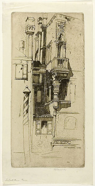 Tintoret's House, plate six from the North Italian Set, 1894. Creator: David Young Cameron