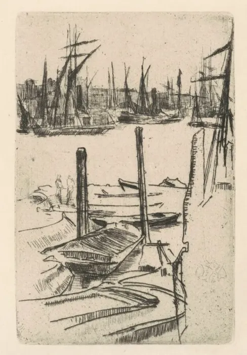 Framed Print : The Tiny Pool, 1876  /  1878. Creator: James Abbott McNeill Whistler