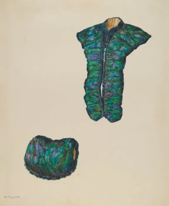 Framed Print : Tippet and Muff, c. 1938. Creator: Hans Mangelsdorf Framed Print : Tippet and Muff, c. 1938. Creator: Hans Mangelsdorf