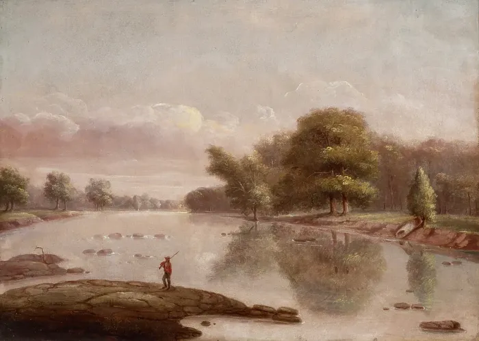 Framed Print : Tipton Island Near Logansport, Indiana, date unknown, c1840s. Creator: George Winter Framed Print : Tipton Island Near Logansport, Indiana, date unknown, c1840s. Creator: George Winter
