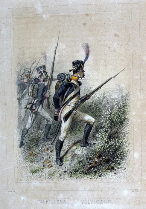 Framed Print : Tirailleur Voltigeur, (Rifleman), 1859. Artist: Auguste Raffet Framed Print : Tirailleur Voltigeur, (Rifleman), 1859. Artist: Auguste Raffet