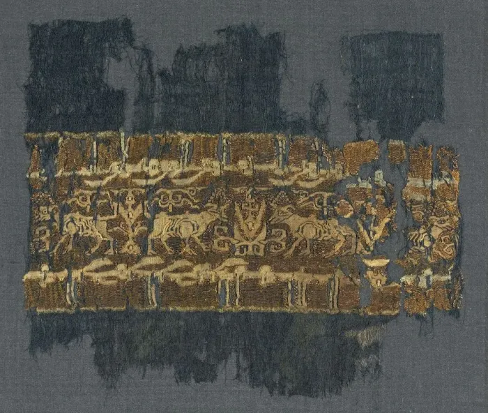 Framed Print : Tiraz with gold, 1020 - 1035. Creator: Unknown Framed Print : Tiraz with gold, 1020 - 1035. Creator: Unknown