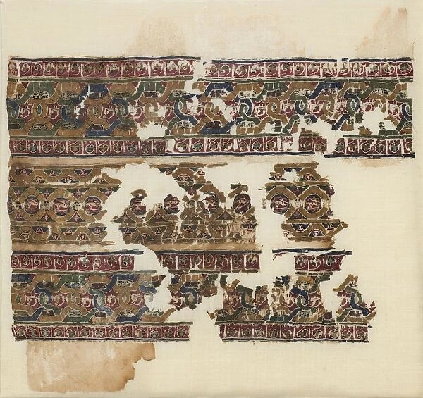 Tiraz with guilloche bands, 1075-1125. Creator: Unknown