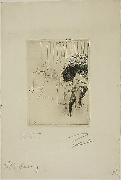 Tired Model, 1890. Creator: Anders Leonard Zorn