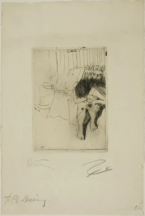 Framed Print : Tired Model, 1890. Creator: Anders Leonard Zorn Framed Print : Tired Model, 1890. Creator: Anders Leonard Zorn