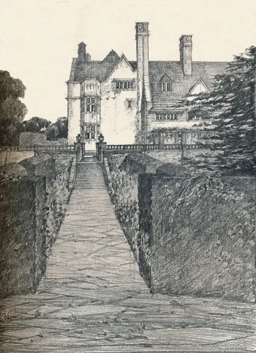 Framed Print : Tirley Court, Cheshire: East Side, 1908. Artist: Charles Edward Mallows Framed Print : Tirley Court, Cheshire: East Side, 1908. Artist: Charles Edward Mallows