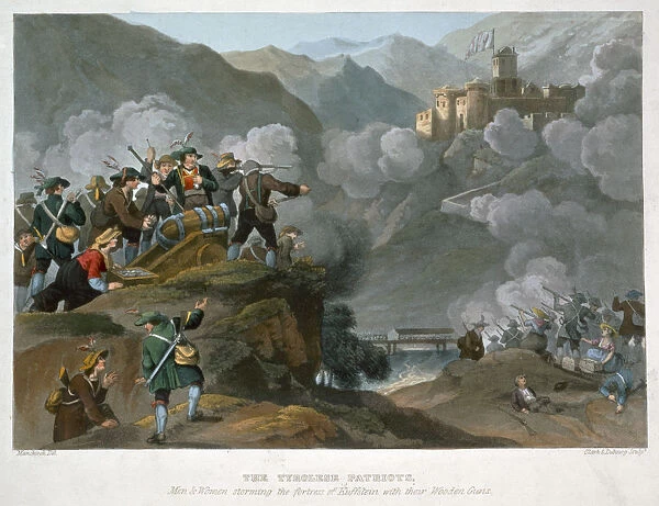 The Tirolese Patriots Storming the Fortress of Kuffstein with their wooden Guns, 1816