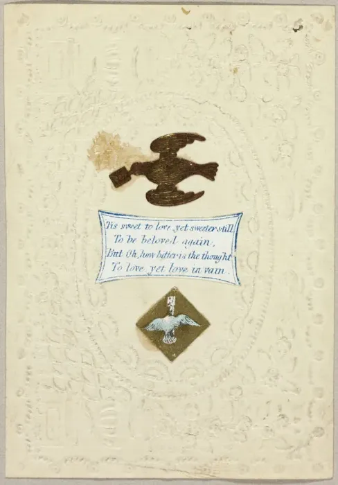 Framed Print : Tis Sweet to Love (valentine), c. 1840. Creator: George Kershaw Framed Print : Tis Sweet to Love (valentine), c. 1840. Creator: George Kershaw