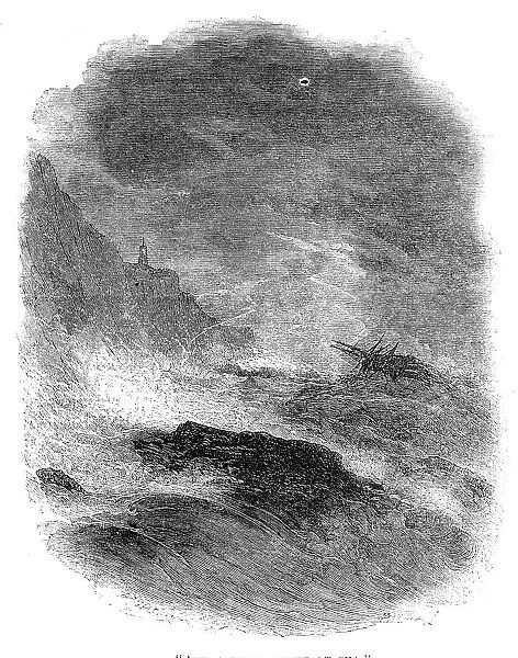 'Tis a Wild Night at Sea', 1860. Creator: Dalziel Brothers. 'Tis a Wild Night at Sea', 1860. Creator: Dalziel Brothers