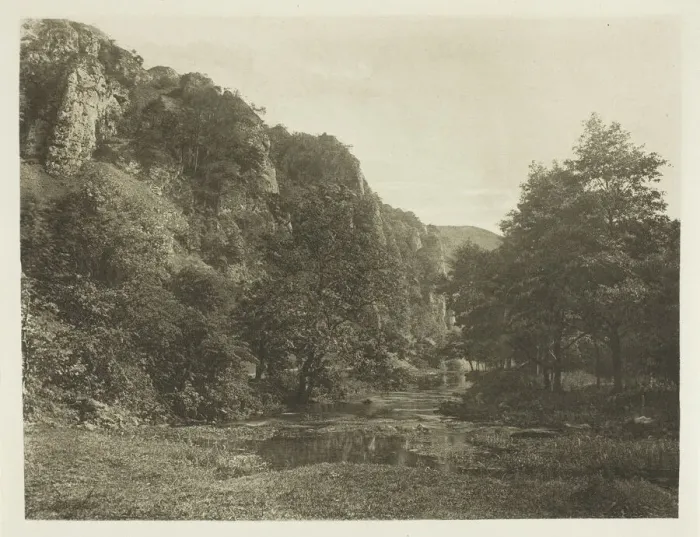 Framed Print : Tissington Spires, Dove Dale, 1880s. Creator: Peter Henry Emerson Framed Print : Tissington Spires, Dove Dale, 1880s. Creator: Peter Henry Emerson