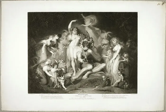 Framed Print : Titania and Bottom with the Ass's Head, 1796. Creator: Jean Pierre Simon Framed Print : Titania and Bottom with the Ass's Head, 1796. Creator: Jean Pierre Simon