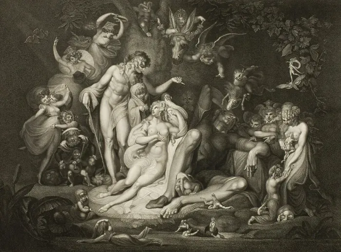 Framed Print : Titania's Awakening, 1803. Creator: Thomas Ryder