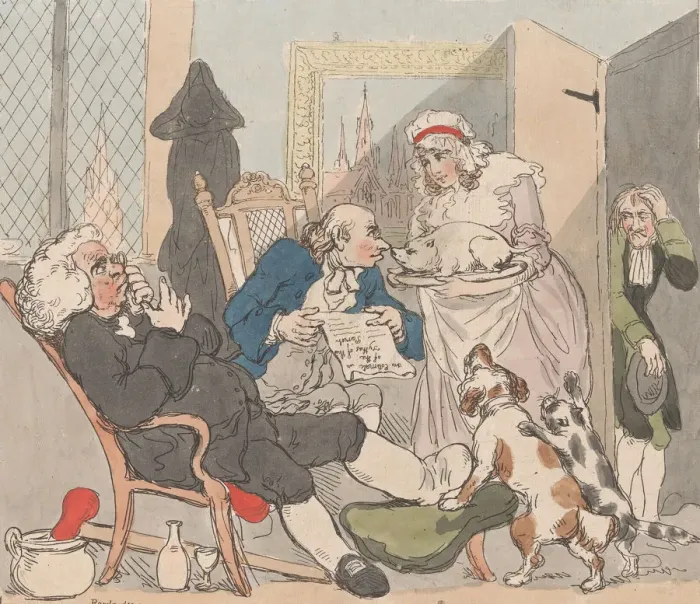 Framed Print : Tithe Pig, January 1, 1790. January 1, 1790. Creator: Thomas Rowlandson Framed Print : Tithe Pig, January 1, 1790. January 1, 1790. Creator: Thomas Rowlandson