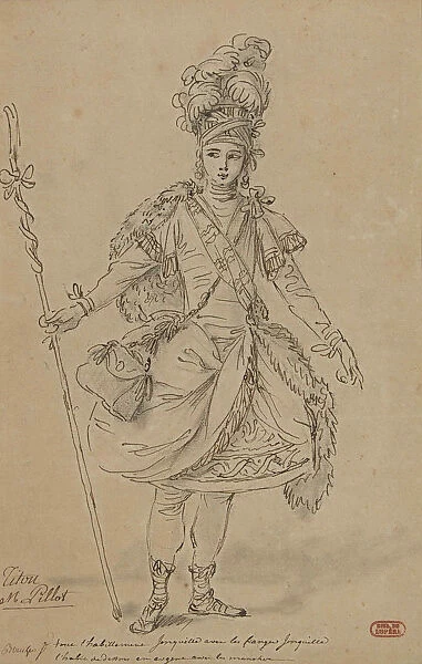 Tithonus. Costume design for the opera Titon et l Aurore by Jean-Joseph de Mondonville, 1763
