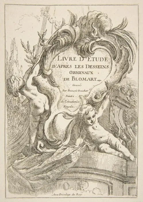 Framed Print : Title Page, 1753. Creator: Francois Boucher Framed Print : Title Page, 1753. Creator: Francois Boucher