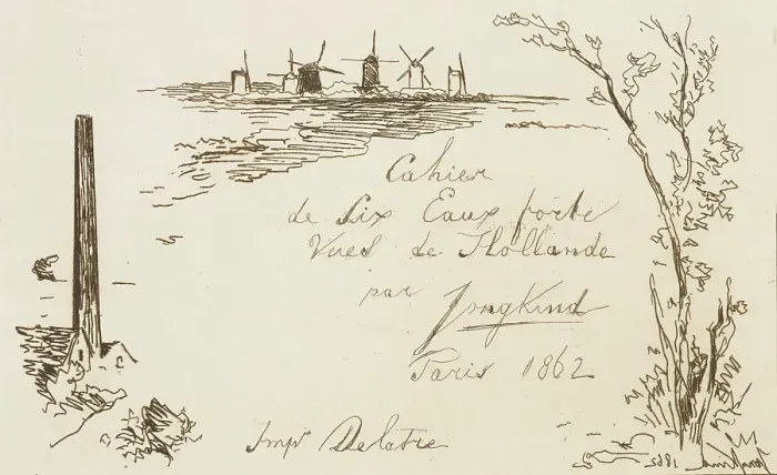 Framed Print : Title-page, 1862. Creator: Johan Barthold Jongkind Framed Print : Title-page, 1862. Creator: Johan Barthold Jongkind