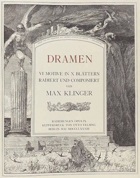 Title Page, 1883. Creator: Max Klinger