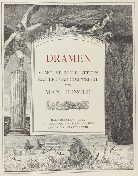 Framed Print : Title Page, 1883. Creator: Max Klinger Framed Print : Title Page, 1883. Creator: Max Klinger