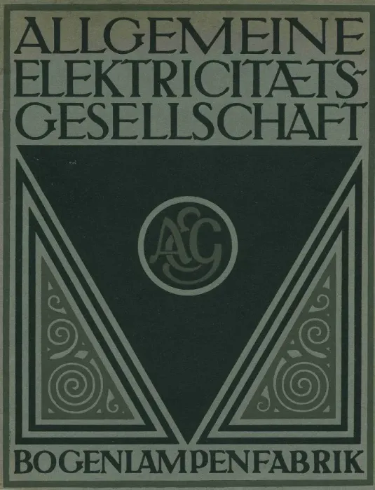 Framed Print : Title page of an AEG product brochure. Artist: Behrens, Peter (1868-1940) Framed Print : Title page of an AEG product brochure. Artist: Behrens, Peter (1868-1940)