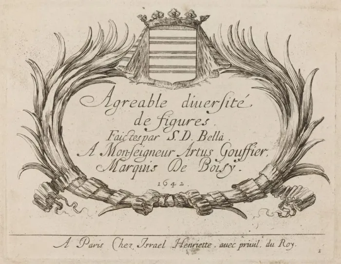 Framed Print : Title Page for Agreable diversite de figures, 1642 Framed Print : Title Page for Agreable diversite de figures, 1642