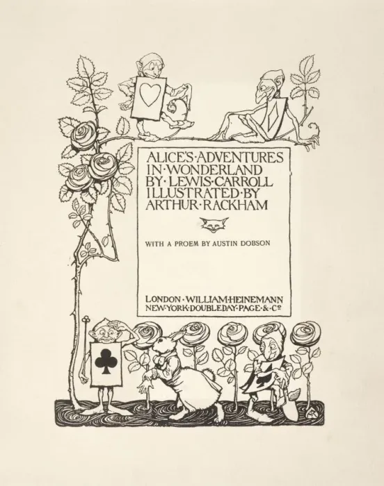 Framed Print : Title Page, from Alices Adventures in Wonderland, by Lewis Carroll, pub. 1907 Framed Print : Title Page, from Alices Adventures in Wonderland, by Lewis Carroll, pub. 1907