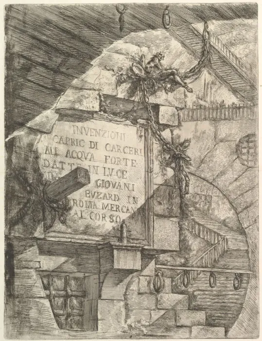 Framed Print : Title Page, from Carceri d invenzione (Imaginary Prisons), ca. 1749-50 Framed Print : Title Page, from Carceri d invenzione (Imaginary Prisons), ca. 1749-50