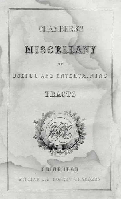 Framed Print : Title page of Chamberss Miscellany of Useful and Entertaining Tracts Framed Print : Title page of Chamberss Miscellany of Useful and Entertaining Tracts