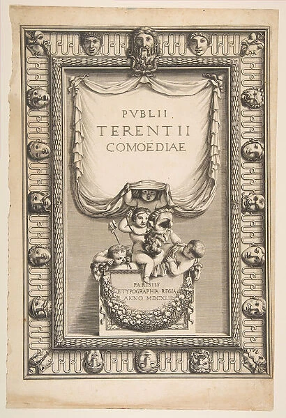 Title Page: Comedies of Terence (Publii Terentii Comoediae), 1642. Creator: Abraham Bosse
