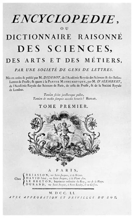 Framed Print : Title page of Denis Diderots Encyclopedie, 1751 (1956) Framed Print : Title page of Denis Diderots Encyclopedie, 1751 (1956)