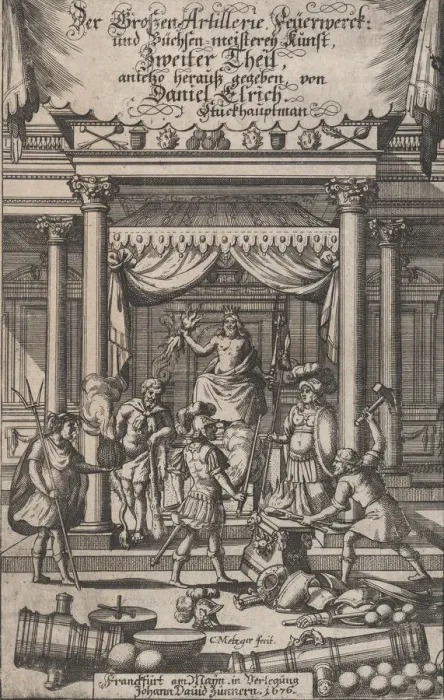 Framed Print : Title page, Der Grossen Artillerie Feuerwerck... 1676. Creator: Christoph Metzger Framed Print : Title page, Der Grossen Artillerie Feuerwerck... 1676. Creator: Christoph Metzger