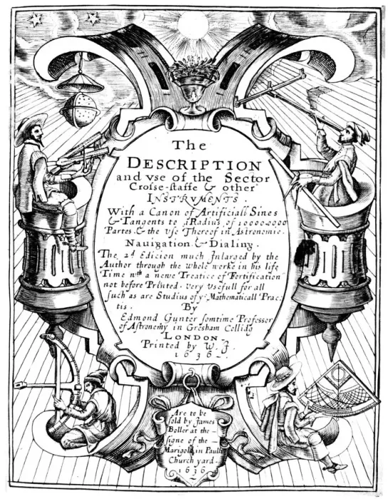 Framed Print : Title page of The Description and Use of the Sector by Edmund Gunter, 1636 Framed Print : Title page of The Description and Use of the Sector by Edmund Gunter, 1636
