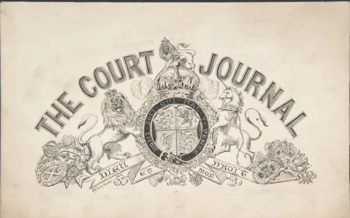 Framed Print : Title page design for The Court Journal, 1830-62 Framed Print : Title page design for The Court Journal, 1830-62